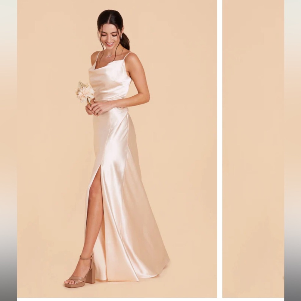 Birdy Grey Lisa Long Dress Satin Champagne